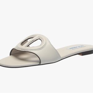 Steve Madden Beige Cutout Slide Sandals